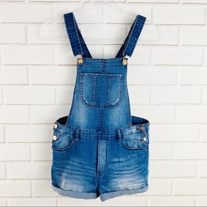 H&M Denim Blue Distressed Detail Overall